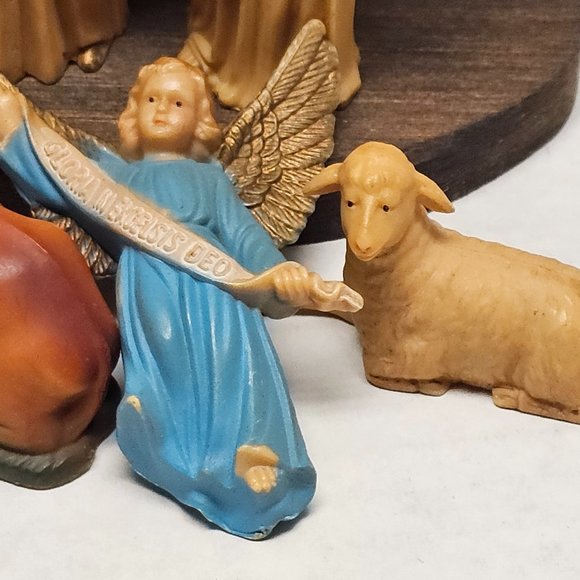 Vintage Hong Kong Nativity Set Baby Jesus Animals Wise Men Mary Angel Hong Kong - Picture 6 of 16